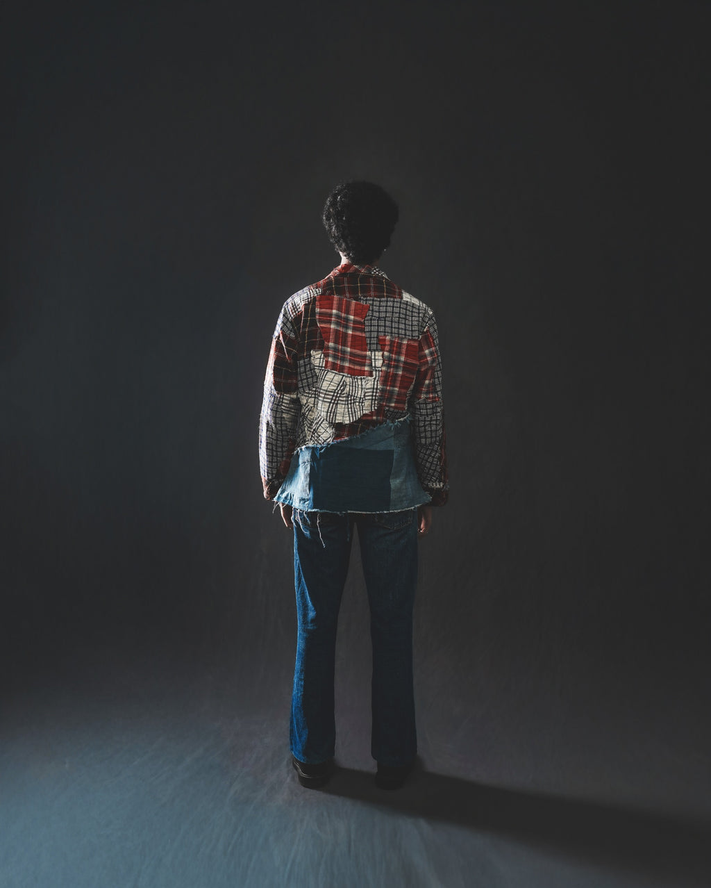 Upcycled Patchwork Shirt × Denim Jacket