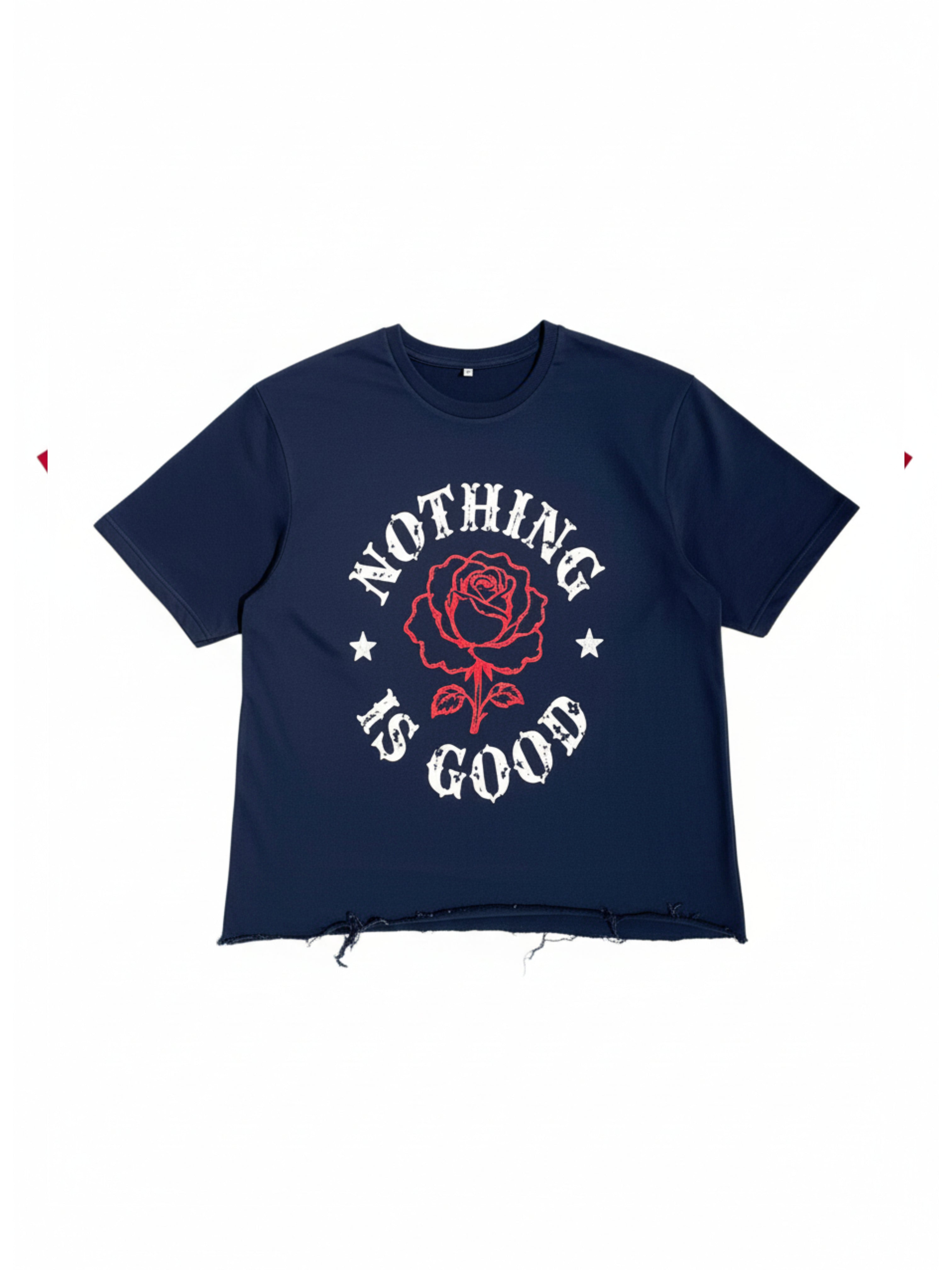 “NOTHING IS GOOD” Oversized Deconstructed T-Shirt(UNISEX)