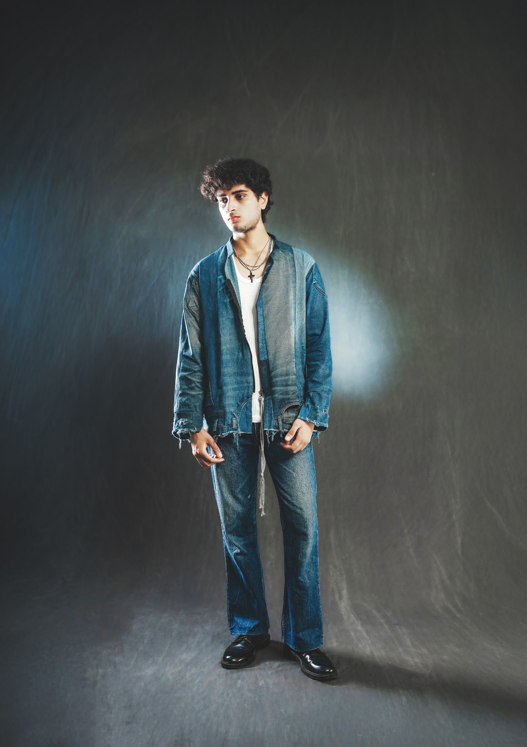 Upcycled Rugged Denim Jacket 1/1