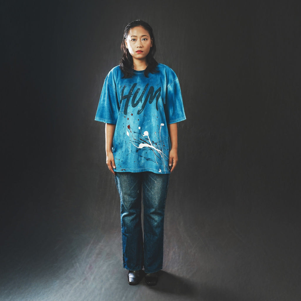 HUM Oversized Hand-Dyed T-Shirt(UNISEX)
