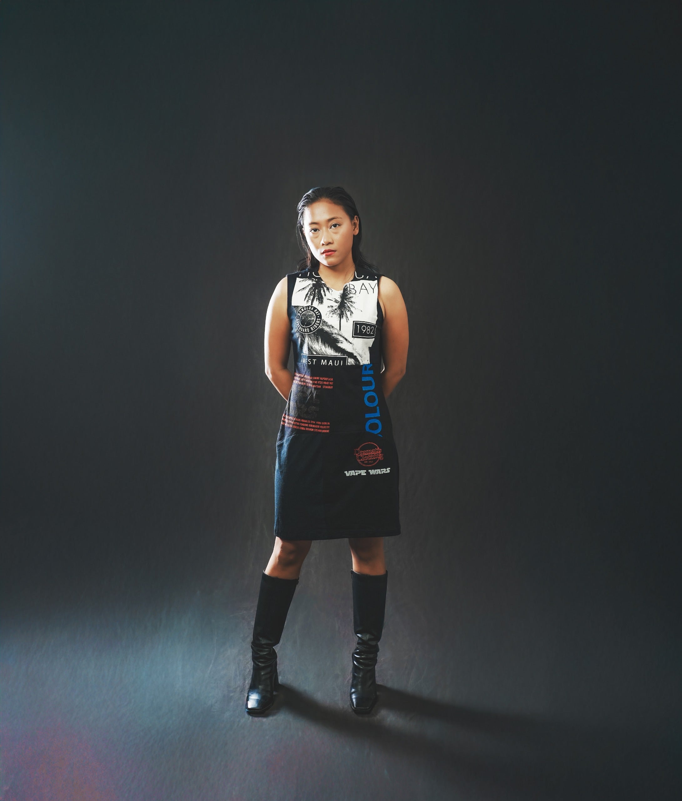 Upcycled Multi-T-Shirt Panel Dress