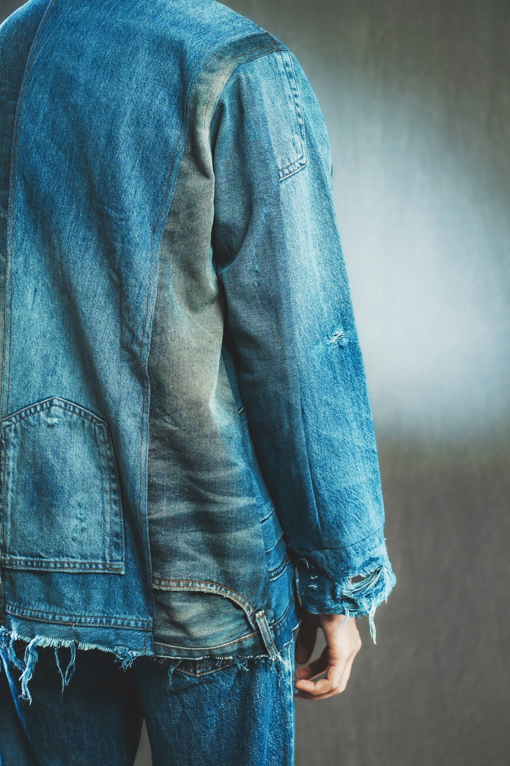 Upcycled Rugged Denim Jacket 1/1