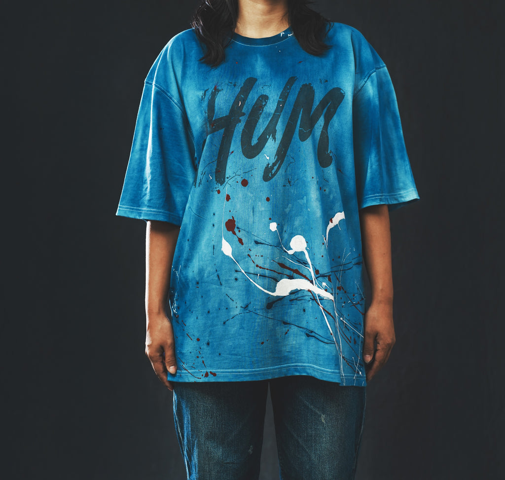 HUM Oversized Hand-Dyed T-Shirt(UNISEX)