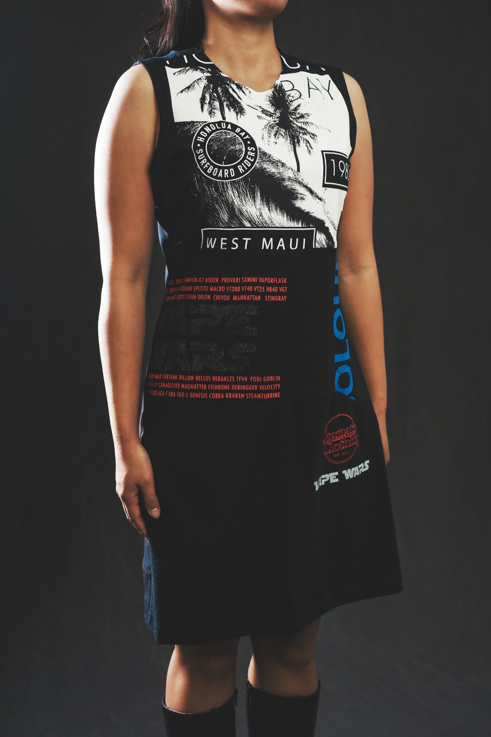 Upcycled Multi-T-Shirt Panel Dress