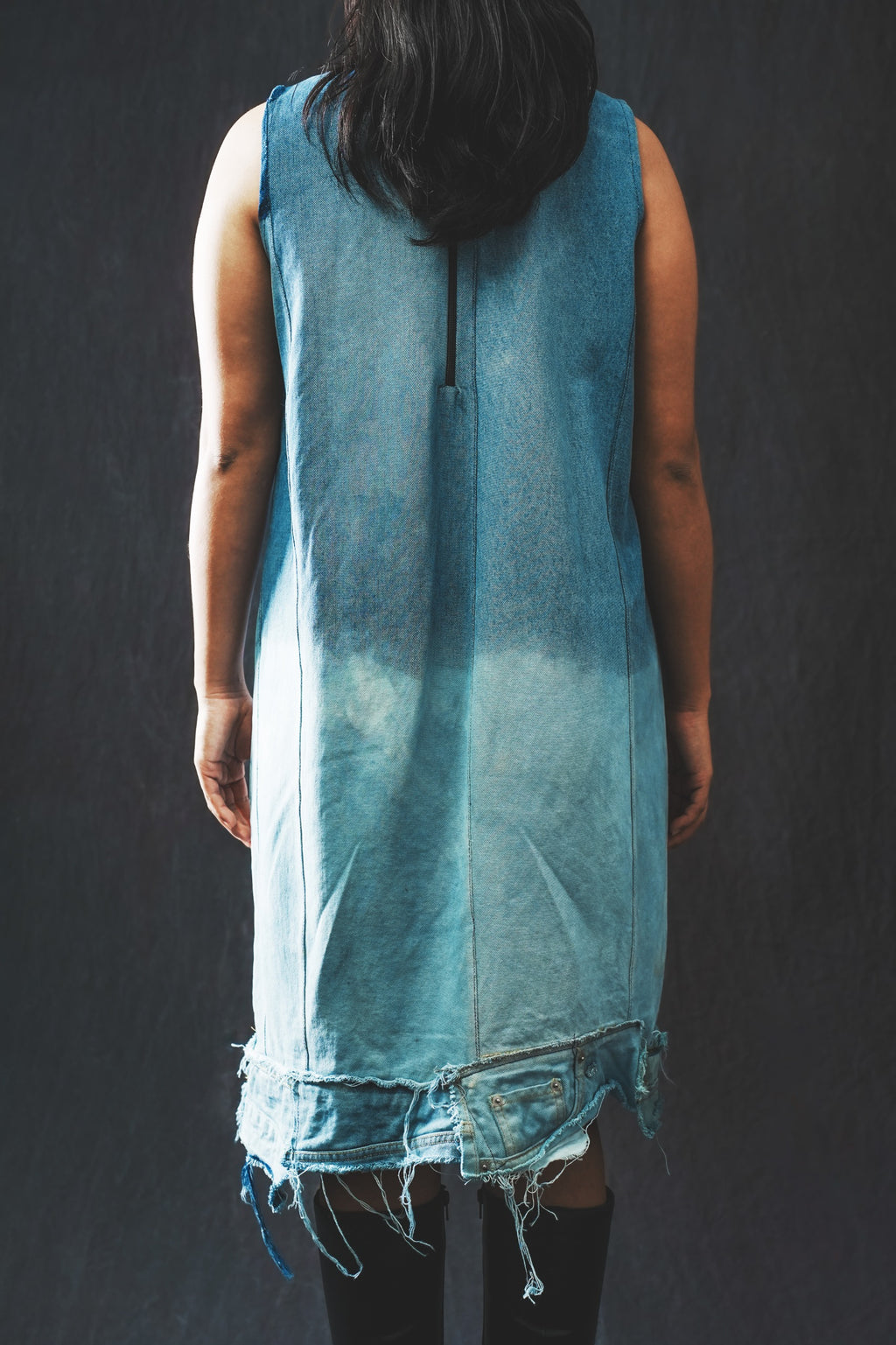 Upcycled Reconstructed Denim Dress