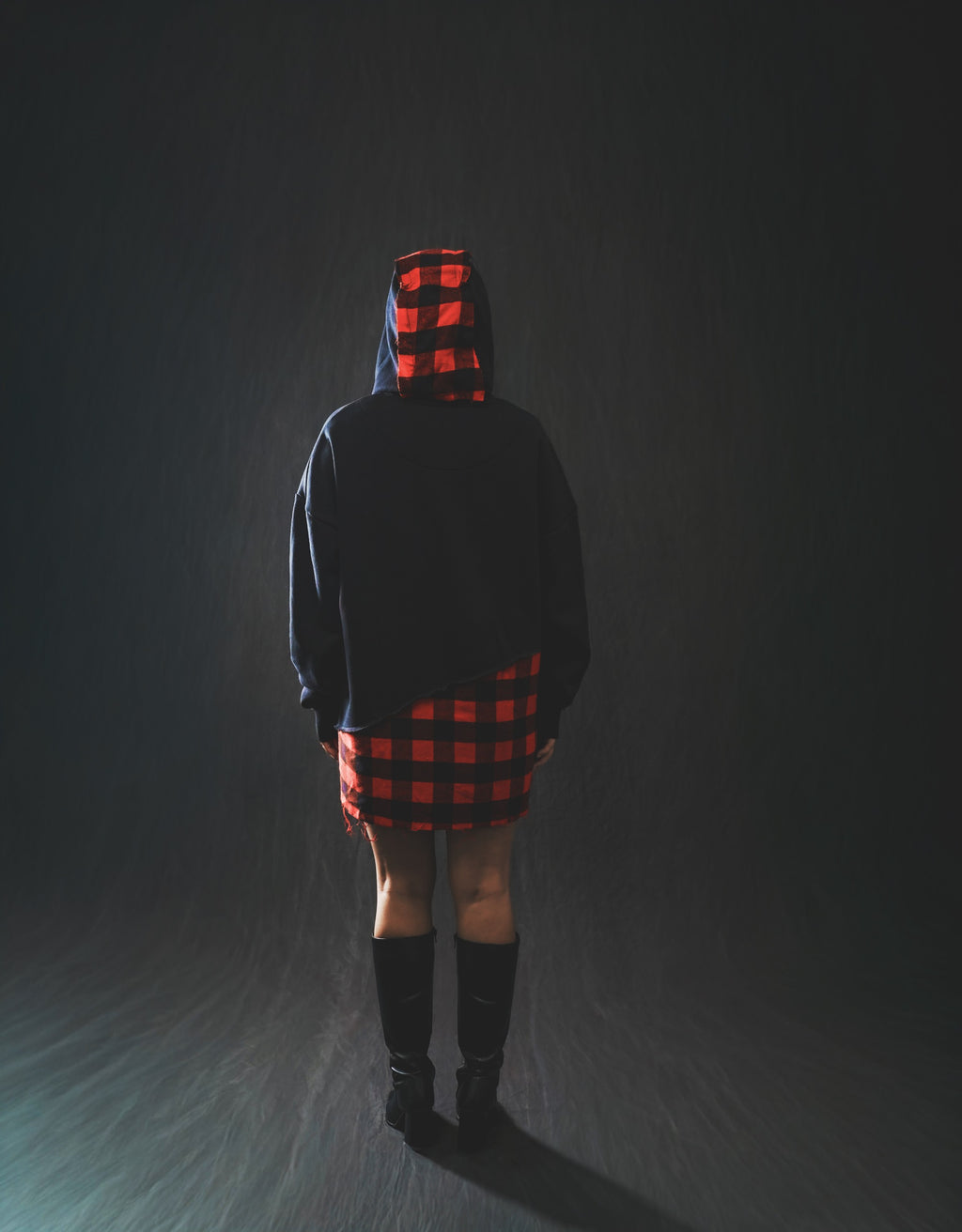 Deconstructed Half-and-Half Hoodie(UNISEX)